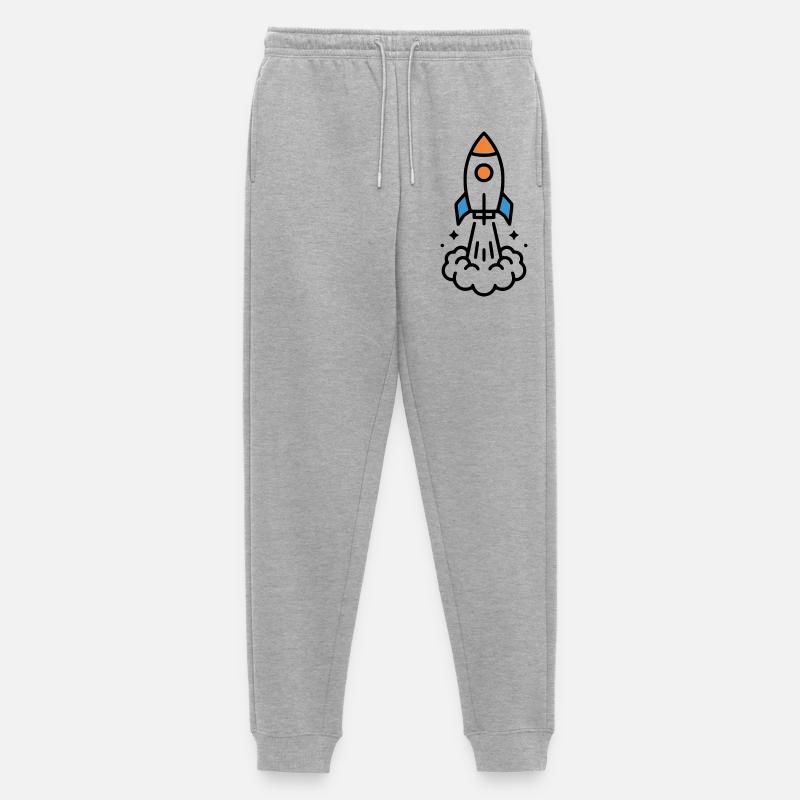 Comic spatial Rocket Launch - Pantalon de jogging Premium bio Homme - gris chiné