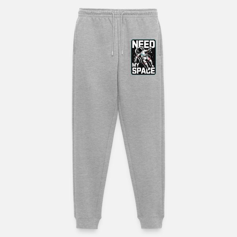 Need My Space Astronaut - Männer Premium Bio Jogginghose - Grau meliert