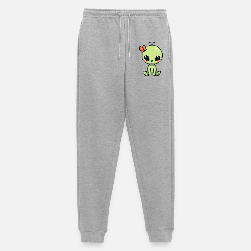 Alien Ausserirdischer - Männer Premium Bio Jogginghose - Grau meliert