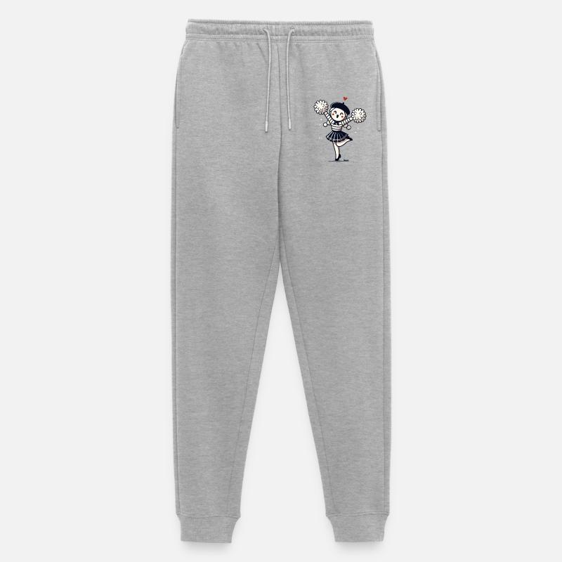 Niedliches Mädchen mit Pompons Pantomime - Männer Premium Bio Jogginghose - Grau meliert