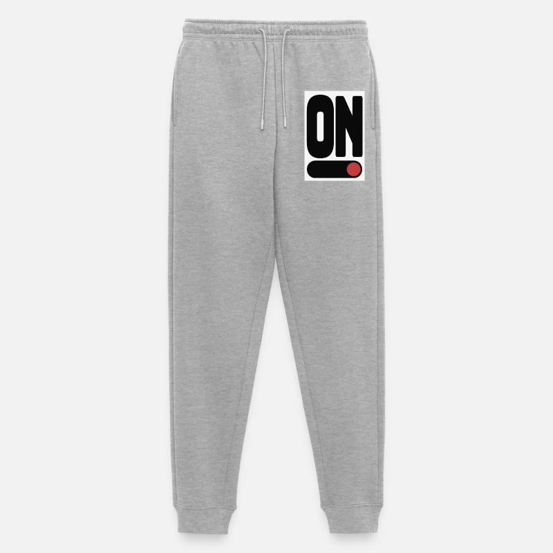 ON Statement Plakat Minimalistisk Design - Premium økologiske joggingbukser til mænd - grå meleret