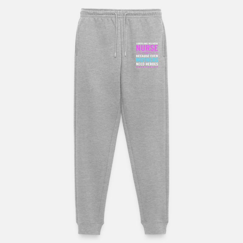 Entbindung Hebamme - Männer Premium Bio Jogginghose - Grau meliert