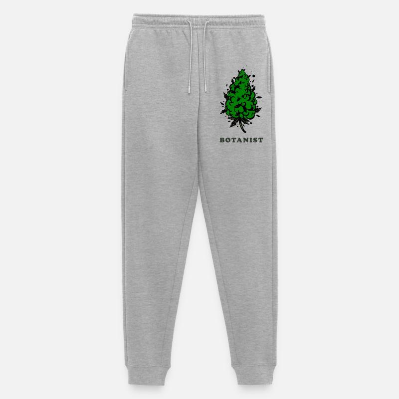 Botaniker. Bud Silhouette - Männer Premium Bio Jogginghose - Grau meliert