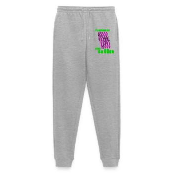 Flamingos 80er - Männer Premium Bio Jogginghose - Grau meliert - Vorne - Thijin (182cm)