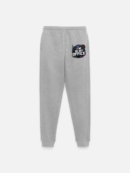 I'm in my office - Men's Premium Organic Joggers - heather grey