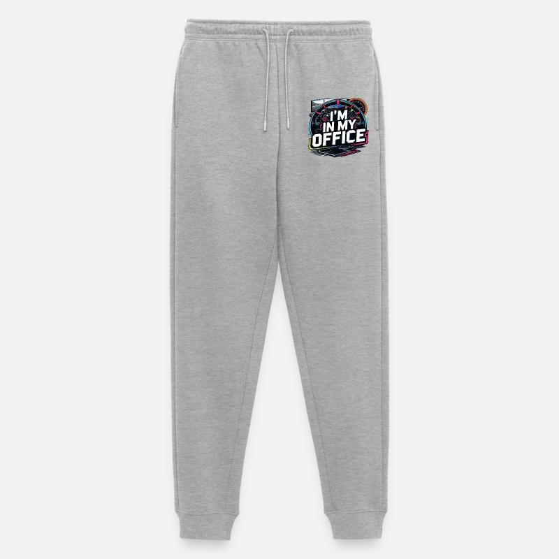I'm in my office - Men's Premium Organic Joggers - heather grey