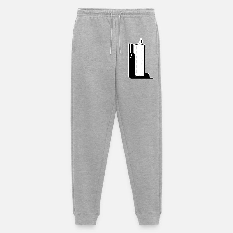 Block Snail - Männer Premium Bio Jogginghose - Grau meliert