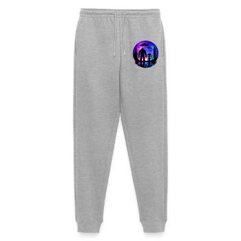 Alien Bigfoot UFO Sasquatch Believers Spaceship - Men's Premium Organic Joggers - heather grey - Front - Thijin (182cm)
