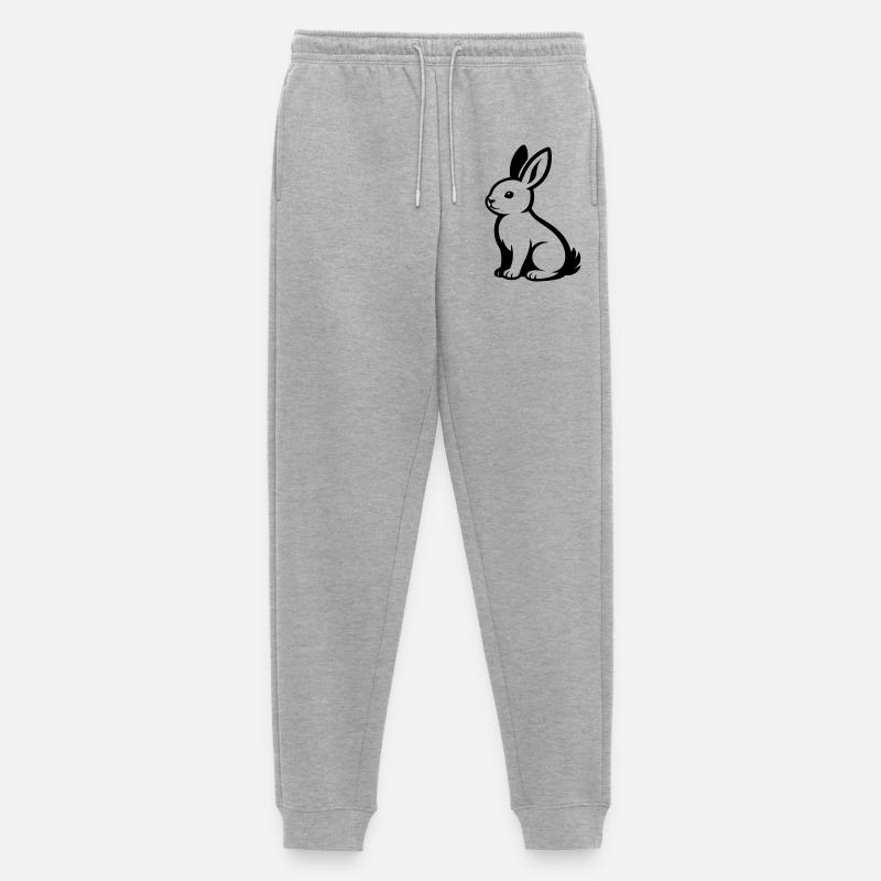 Hase - Männer Premium Bio Jogginghose - Grau meliert
