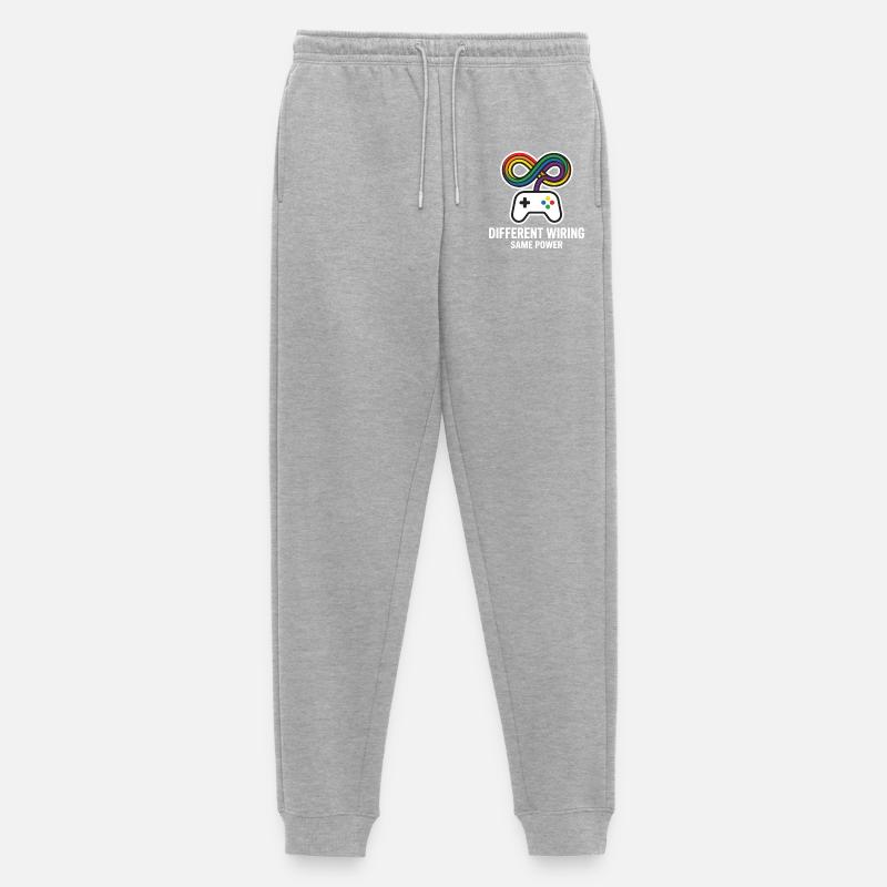 Different Wiring Same Power Gaming Motiv - Männer Premium Bio Jogginghose - Grau meliert