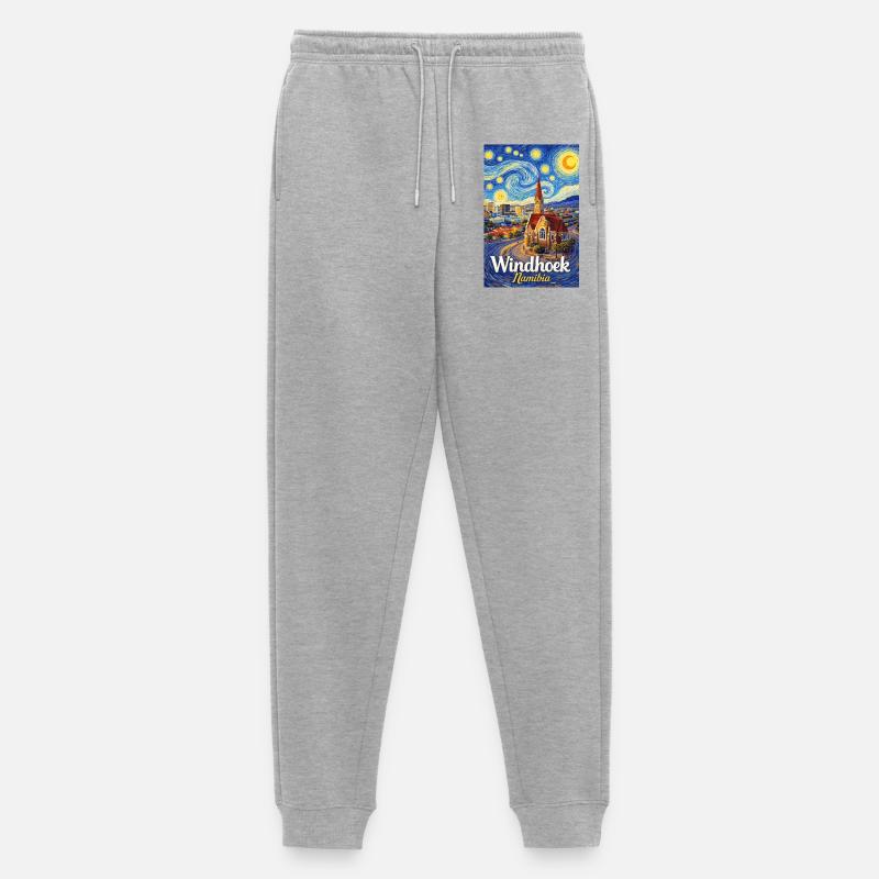 Windhoek, Namibia - Pantaloni da jogging ecologici premium da uomo - grigio melange
