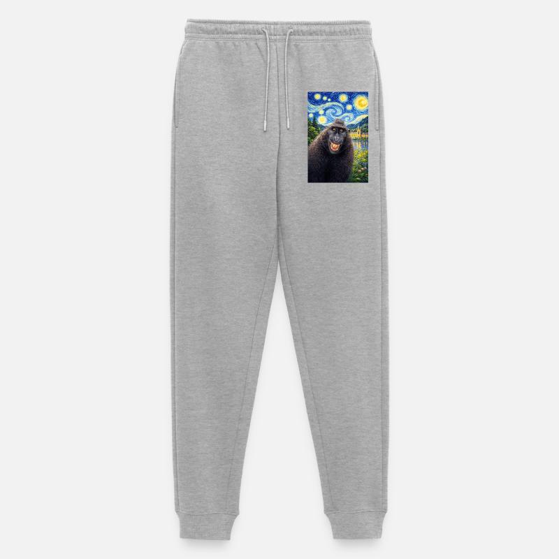 Makake Sternennacht - Männer Premium Bio Jogginghose - Grau meliert