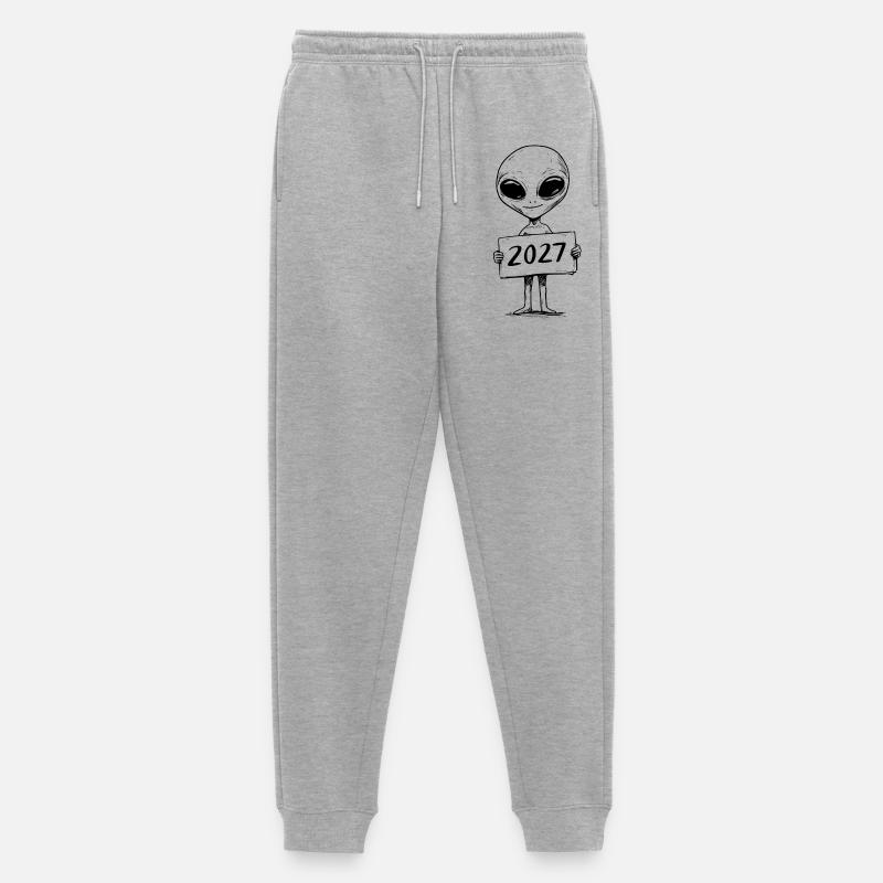 putziges Alien - Männer Premium Bio Jogginghose - Grau meliert