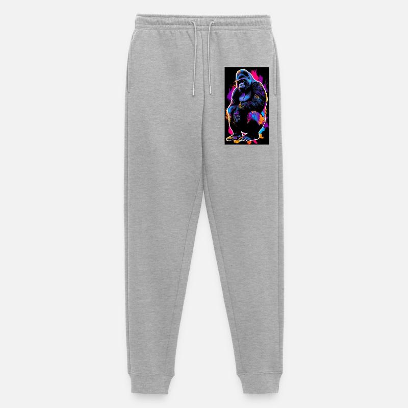 Gorilla - Männer Premium Bio Jogginghose - Grau meliert