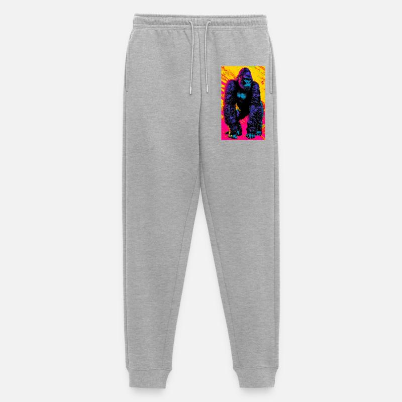 Gorilla - Männer Premium Bio Jogginghose - Grau meliert