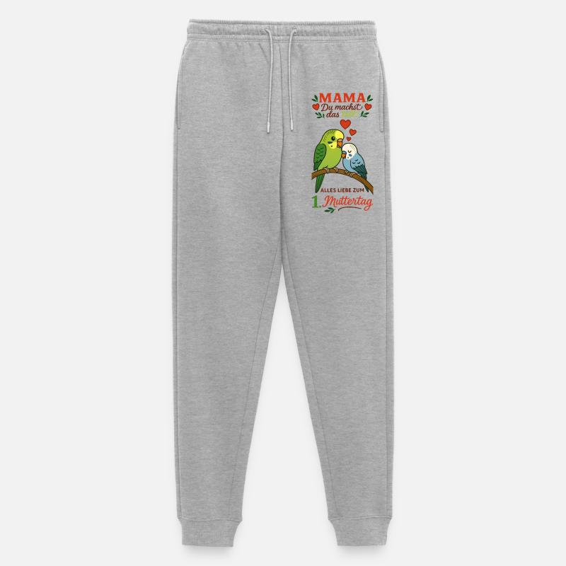 1. Muttertag - Männer Premium Bio Jogginghose - Grau meliert