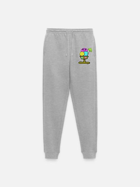 Bunter Eisbecher Eiscreme Eiskreme Eis - Men's Premium Organic Joggers - heather grey