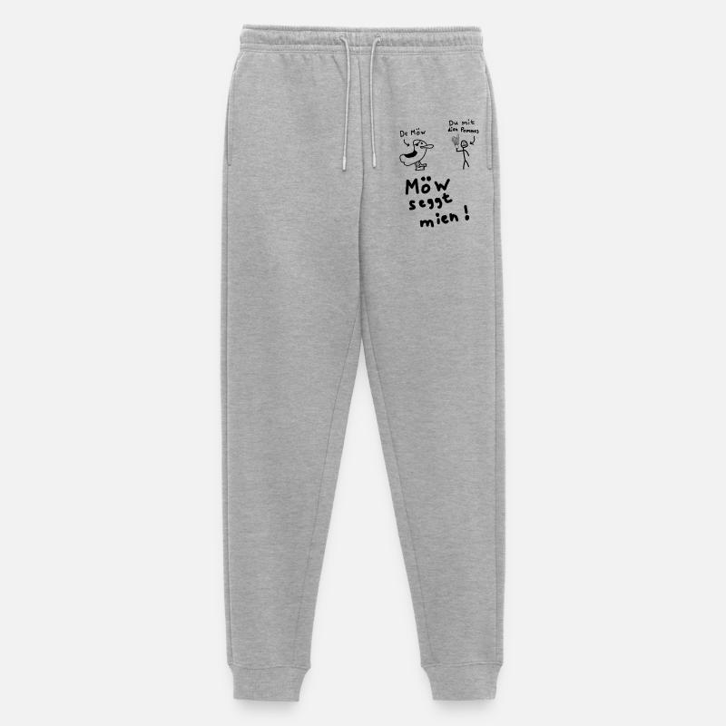 Möw seggt mien. - Männer Premium Bio Jogginghose - Grau meliert