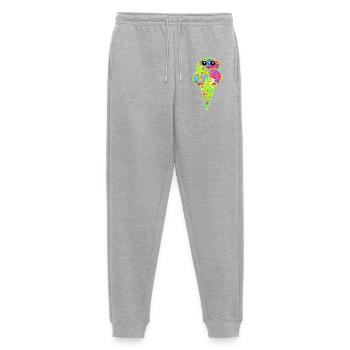 Retro Eis Vintage Kinder Kind 60er  - Männer Premium Bio Jogginghose - Grau meliert - Vorne - Thijin (182cm)