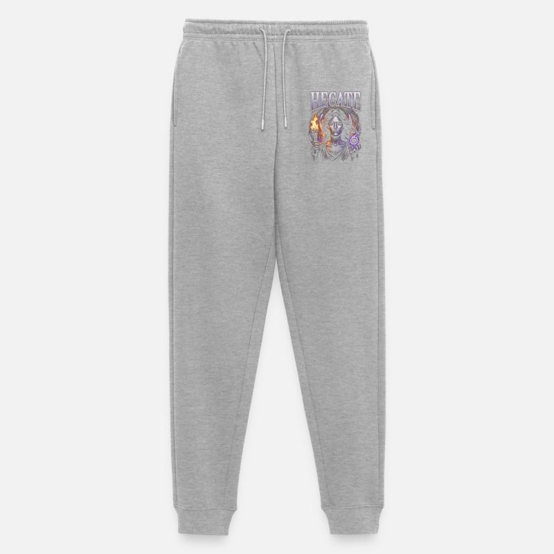 Ecate Magia del Fuoco Gotica - Pantaloni da jogging ecologici premium da uomo - grigio melange