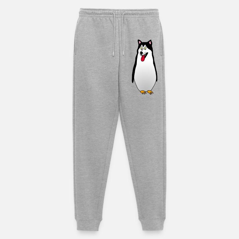 Hund oder Pinguin? - Männer Premium Bio Jogginghose - Grau meliert