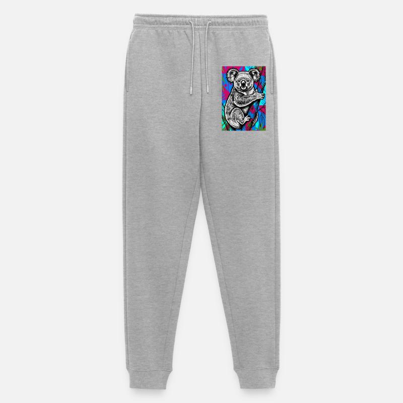 Koala - Männer Premium Bio Jogginghose - Grau meliert
