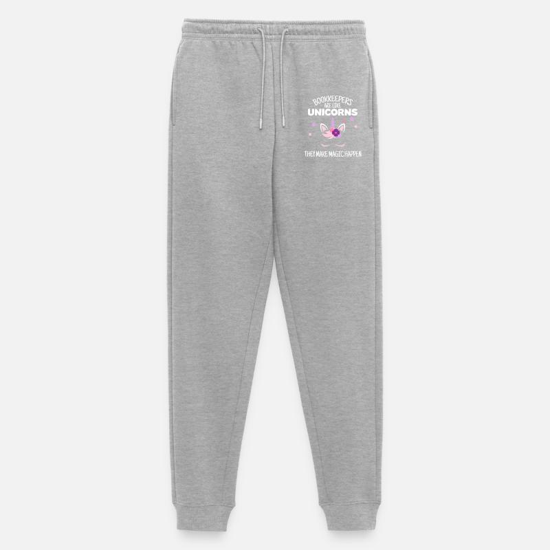 Buchhalter wie Einhörner machen Magie - Männer Premium Bio Jogginghose - Grau meliert