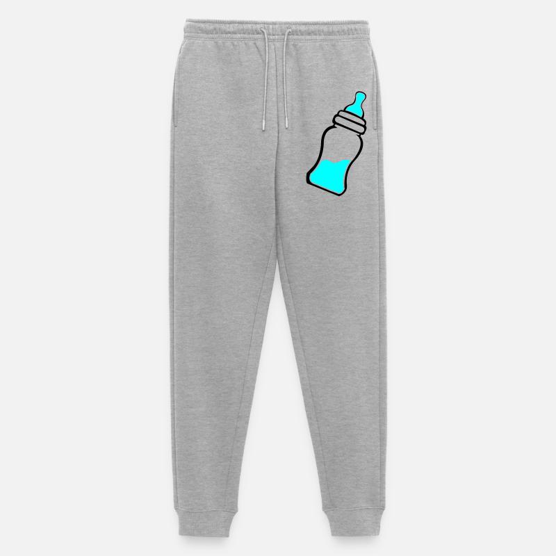 Babyflasche - Männer Premium Bio Jogginghose - Grau meliert