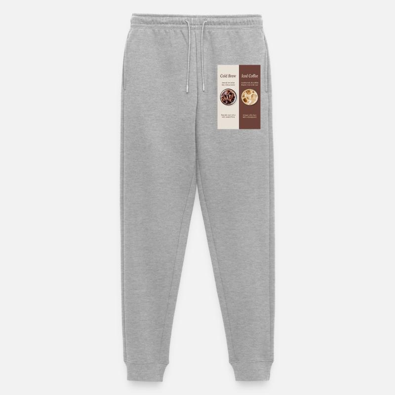 Cold Brew vs Iced Coffee Poster - Männer Premium Bio Jogginghose - Grau meliert