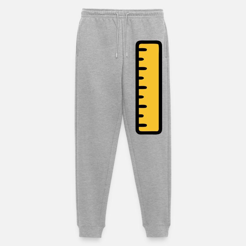 Ruler Math Geometry School - Men's Premium Organic Joggers - heather grey