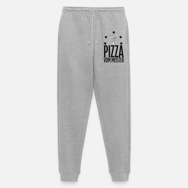 Pizzabäcker, Pizza - Männer Premium Bio Jogginghose - Grau meliert