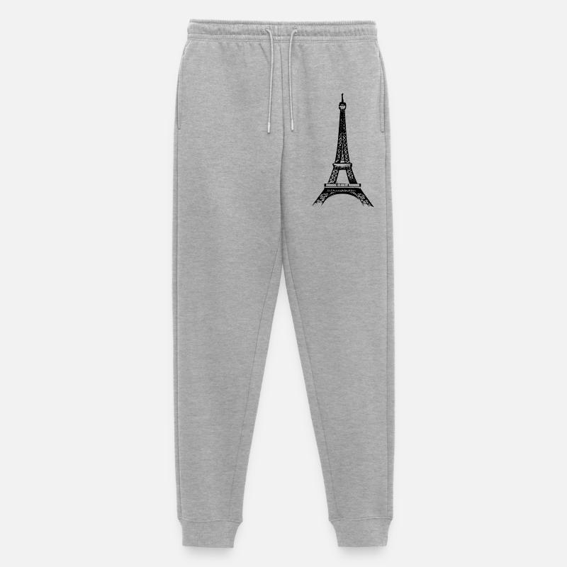 Eiffelturm - Männer Premium Bio Jogginghose - Grau meliert