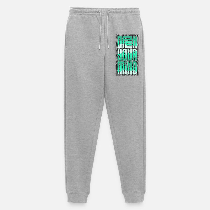 Öffne deinen Geist - Männer Premium Bio Jogginghose - Grau meliert