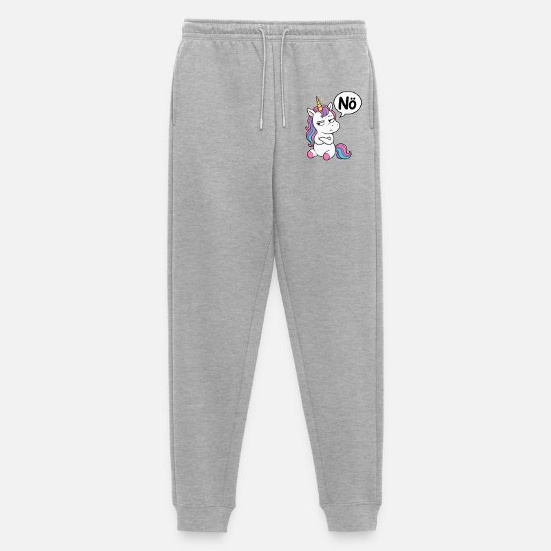 Genervtes Einhorn Nö - Männer Premium Bio Jogginghose - Grau meliert