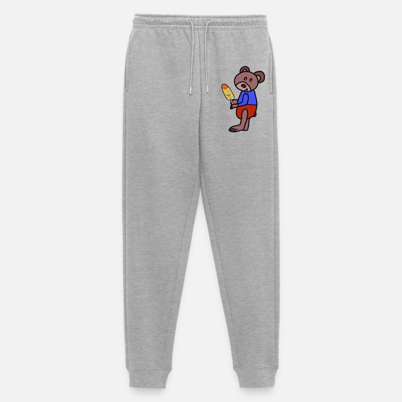 Bär Teddy  Eiskrem  Eis Kind - Men's Premium Organic Joggers - heather grey