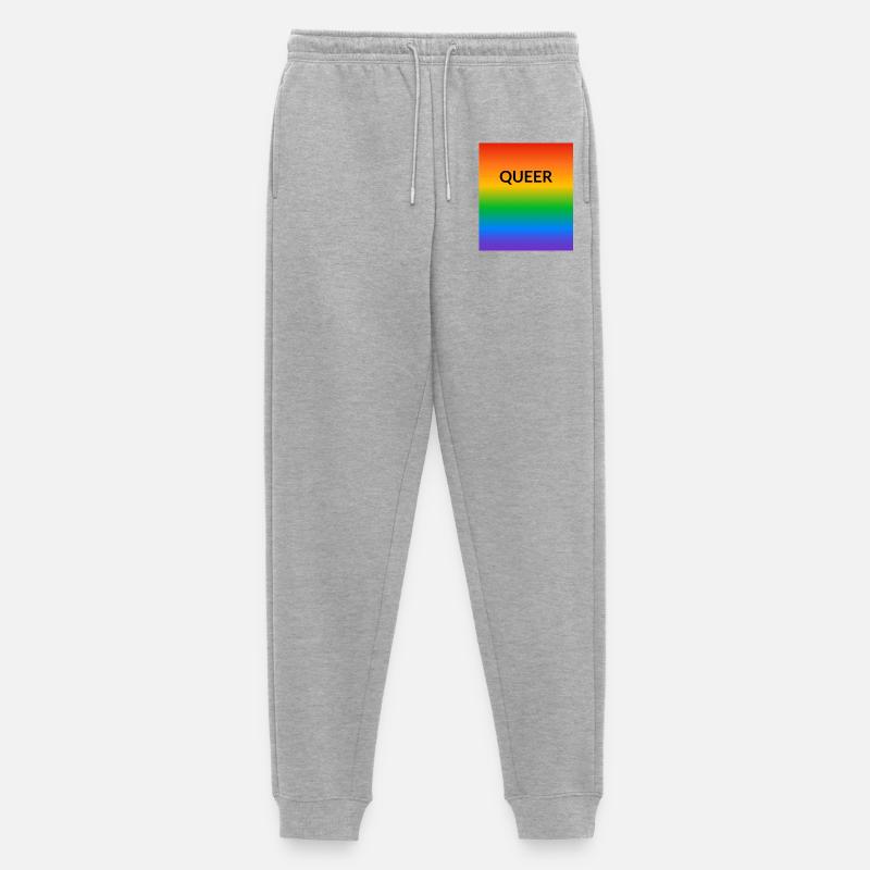 Queer Pride Gradient - Männer Premium Bio Jogginghose - Grau meliert