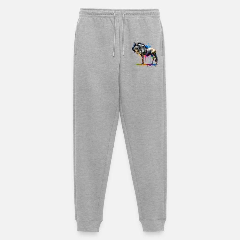 Gnu Geschenk - Männer Premium Bio Jogginghose - Grau meliert
