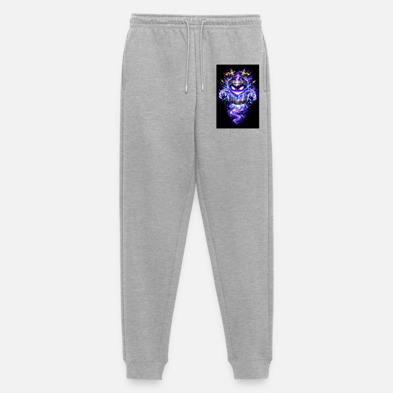 Blitzkürbis Dämon - Männer Premium Bio Jogginghose - Grau meliert