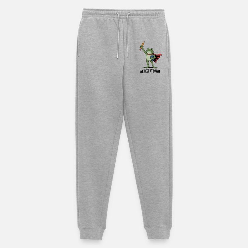Dawn Test Froschheld - Männer Premium Bio Jogginghose - Grau meliert