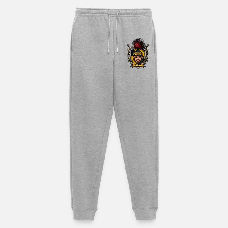 Fury Shield Warrior Crest - Men's Premium Organic Joggers - heather grey