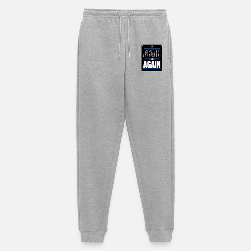Versuchen Sie es nochmal - Männer Premium Bio Jogginghose - Grau meliert