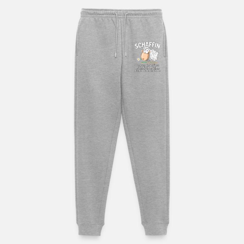 Schäffin - Alpha Schaf mit Sonnenbrille - Männer Premium Bio Jogginghose - Grau meliert