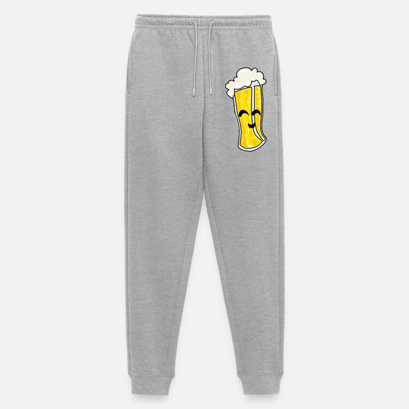  Bierfreude  - Männer Premium Bio Jogginghose - Grau meliert