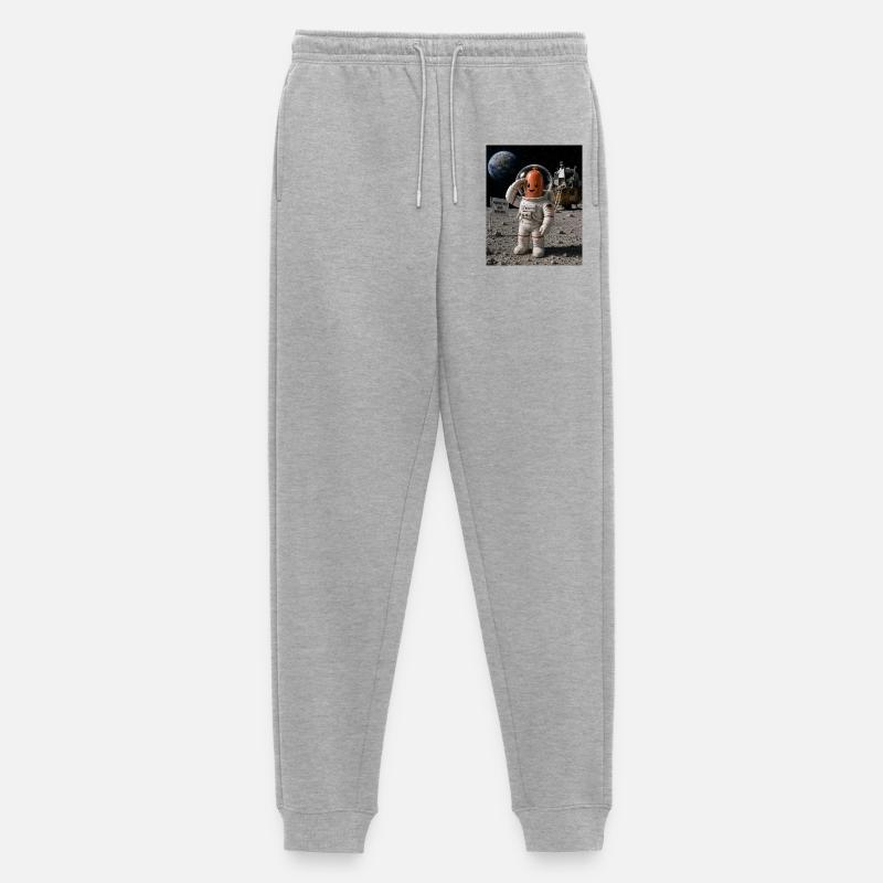 Astronaut Würstchen 2 - Männer Premium Bio Jogginghose - Grau meliert