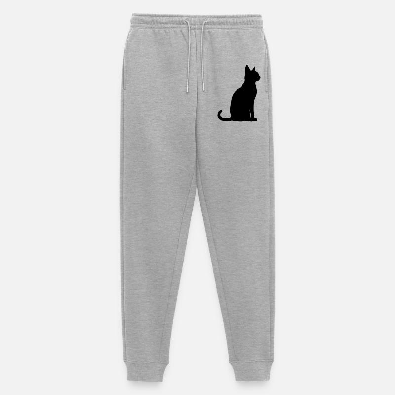 Katze Tier - Männer Premium Bio Jogginghose - Grau meliert