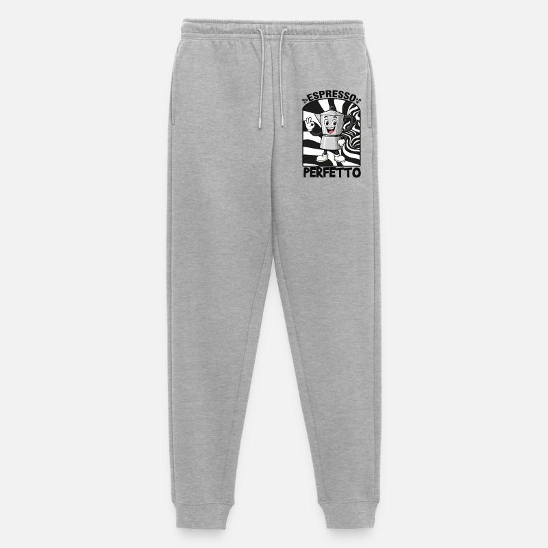 Espresso, Kaffee - Männer Premium Bio Jogginghose - Grau meliert