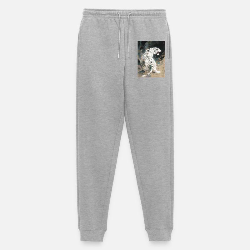 L'Apothéose Céleste : Baihu – Paix Éternelle - Pantalon de jogging Premium bio Homme - gris chiné