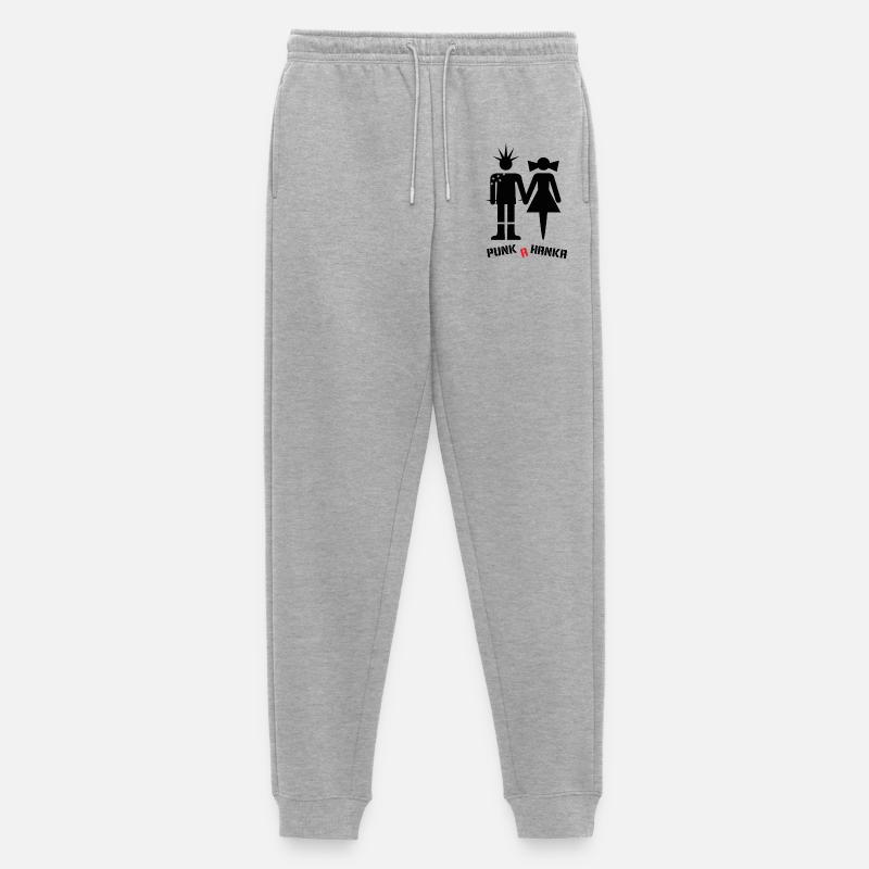 PUNK A HANKA - Männer Premium Bio Jogginghose - Grau meliert