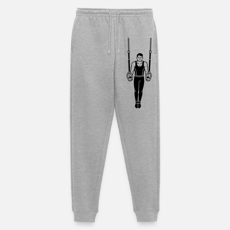 Turnringe - Männer Premium Bio Jogginghose - Grau meliert