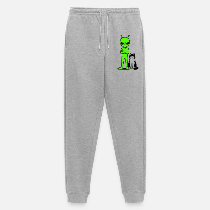 Alien-Comic-Humor - Männer Premium Bio Jogginghose - Grau meliert